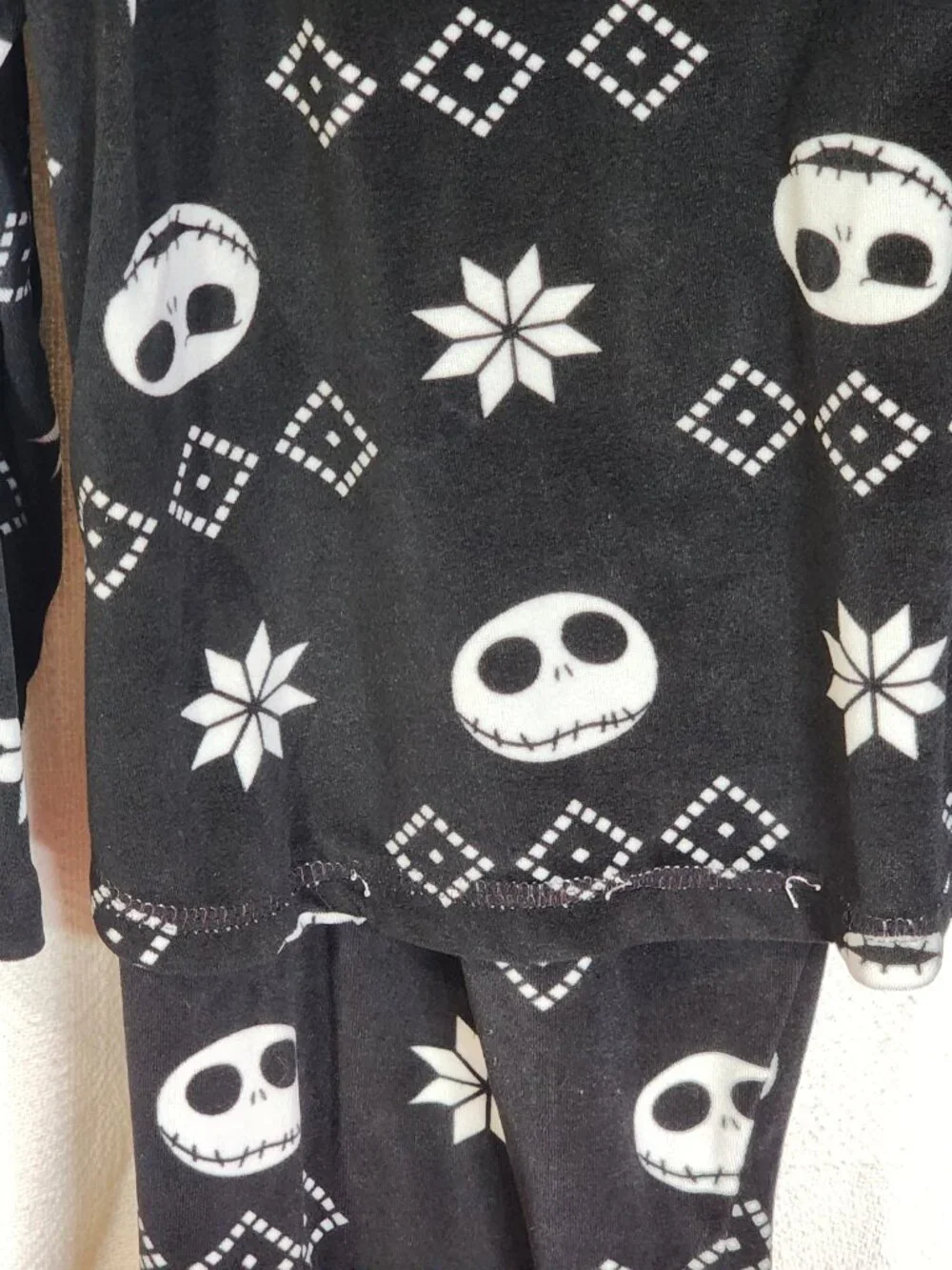 Disney Nightmare Before Christmas Black Soot Poly 2pc Pajama Set Size 3X 22W-24W - Picture 8 of 16